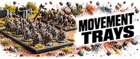 Movement trays for miniatures and wargaming